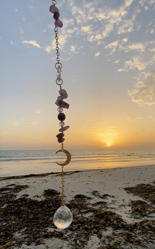 Kit DIY Attrape-Soleil Noctéa - Améthyste et jaspe violet - Suncatcher Ollasun