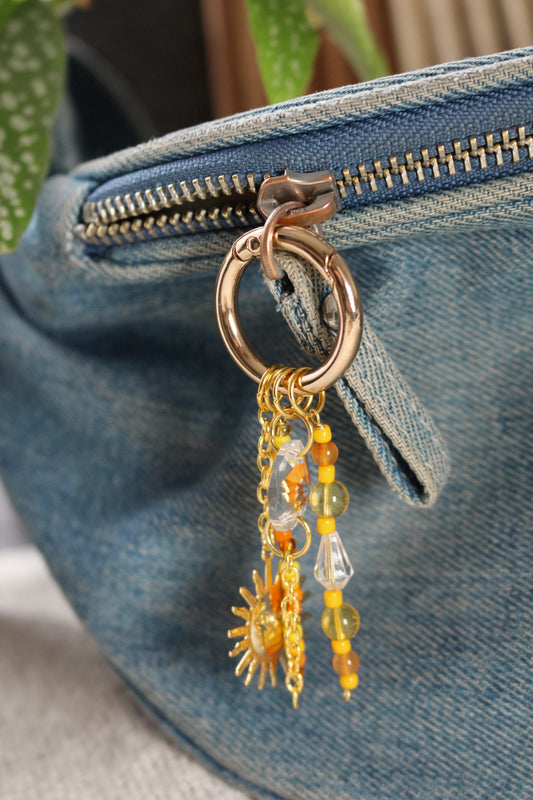 Serelyne- Grigri de sac en cornaline et citrine -