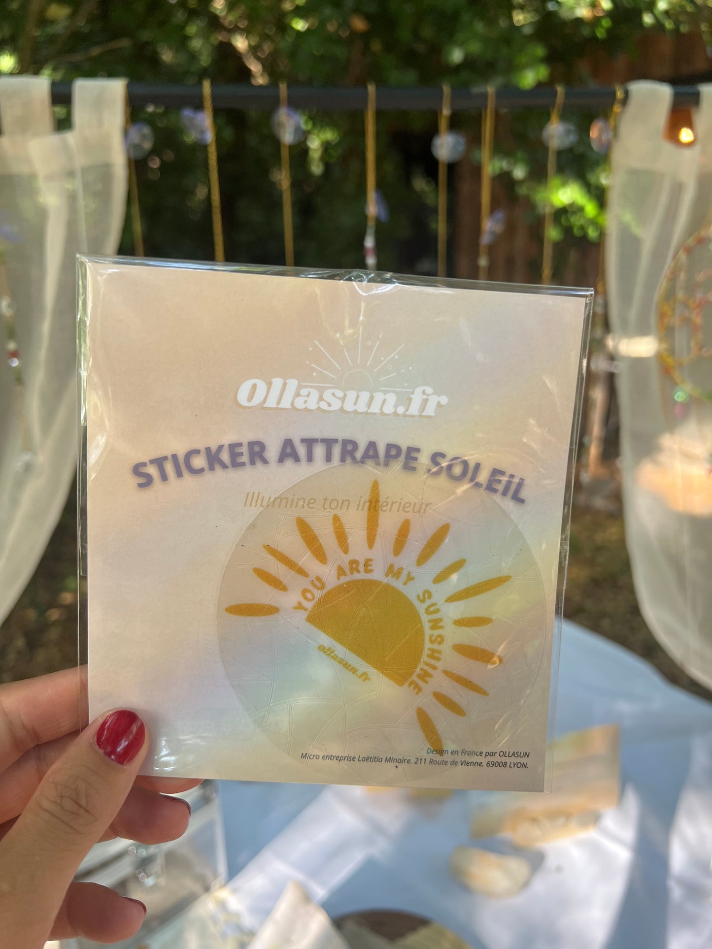 Attrape soleil sticker suncatcher - You are my sunshine - Ollasun