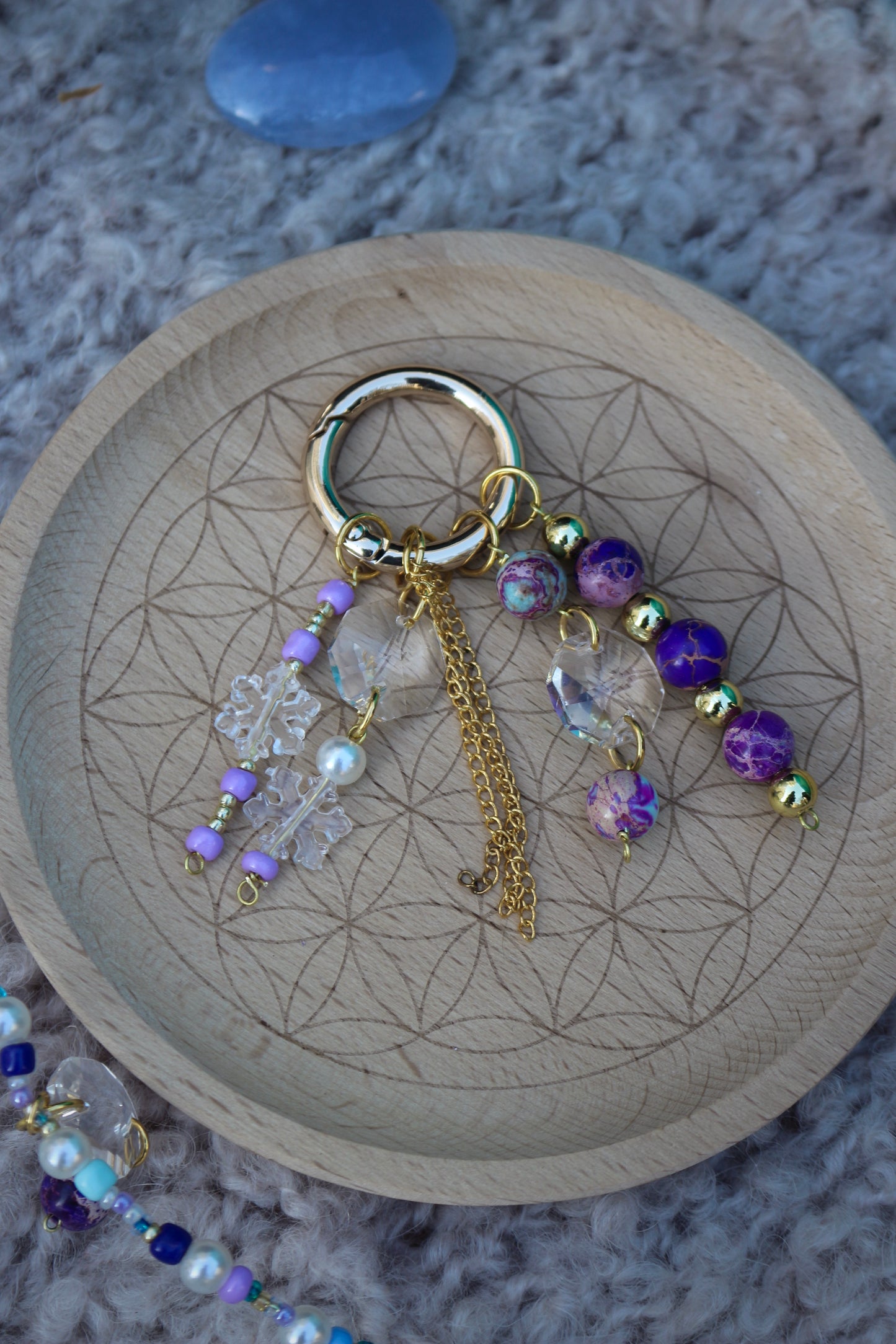 Porte clé, bijou de sac attrape soleil suncatcher Ollasun. Modèle Alba