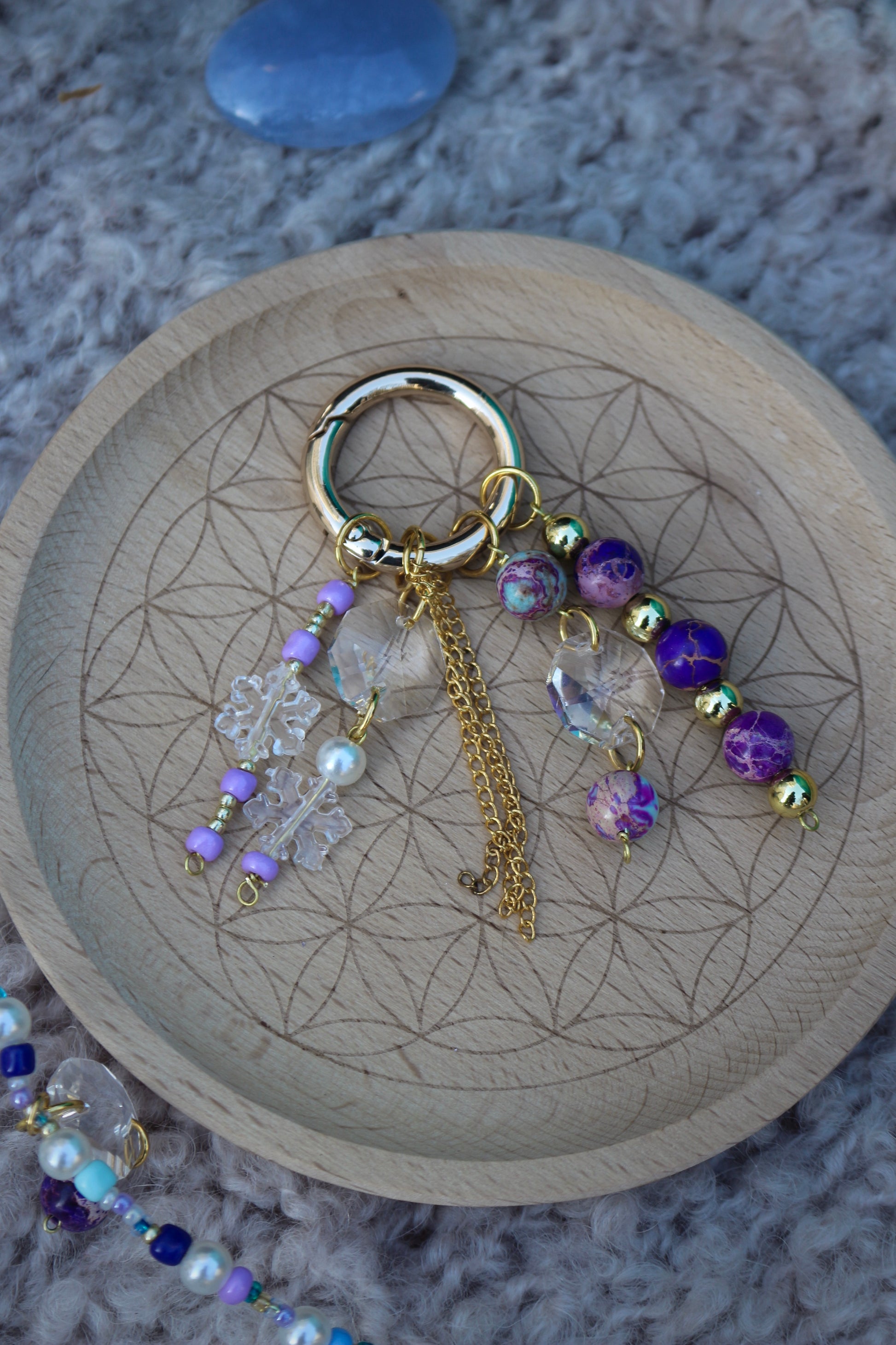 Porte clé, bijou de sac attrape soleil suncatcher Ollasun. Modèle Alba