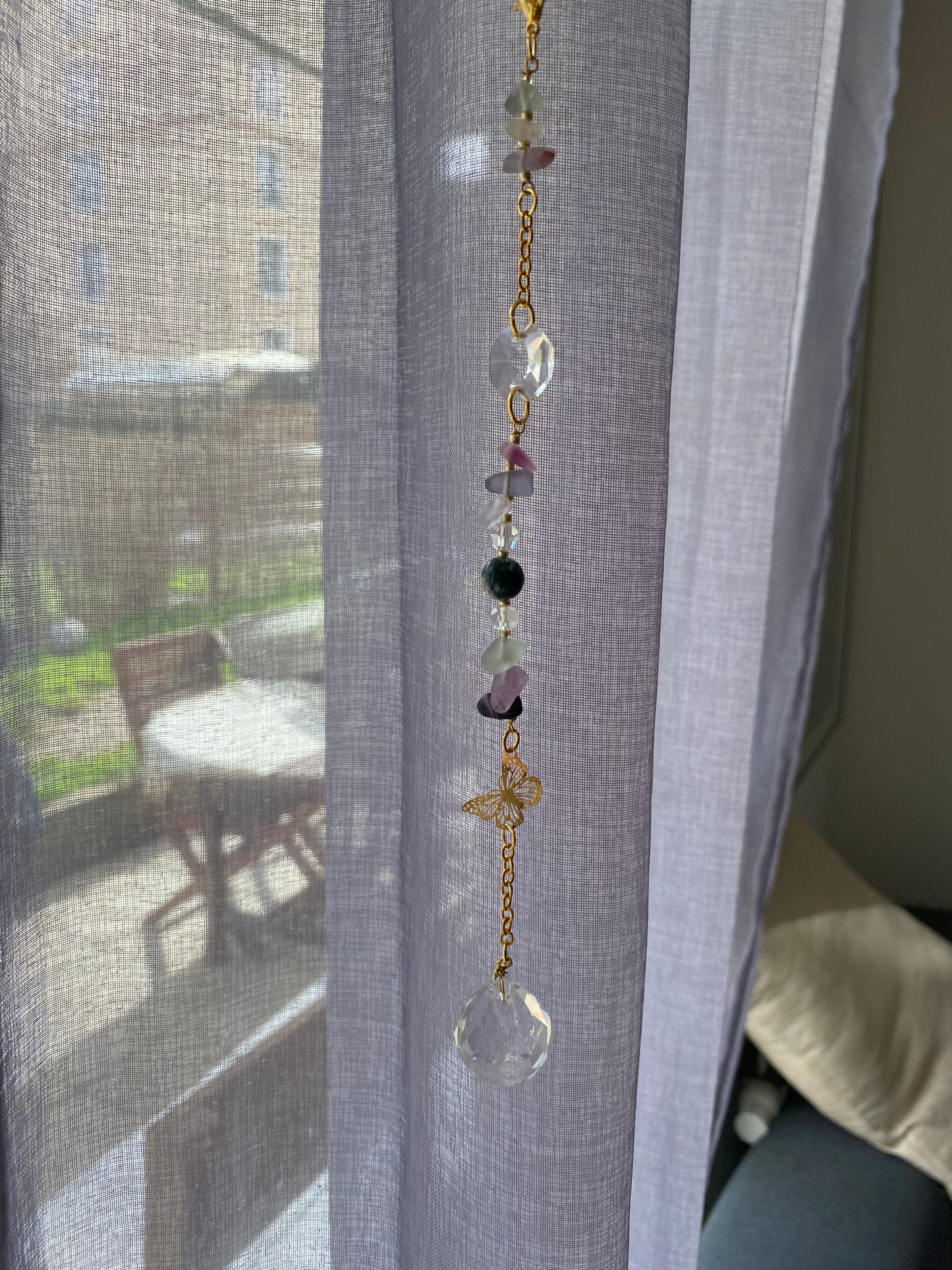 Kit DIY Attrape-Soleil Sylvaë - Fluorite et Agate arbre - Suncatcher Ollasun