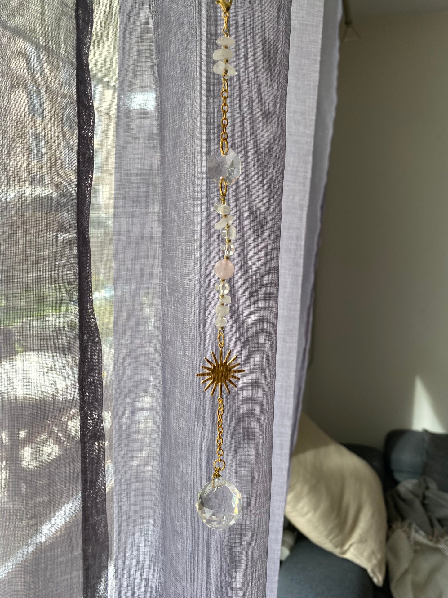 Kit DIY Attrape-Soleil Aurora - Quartz et quartz rose - Suncatcher Ollasun