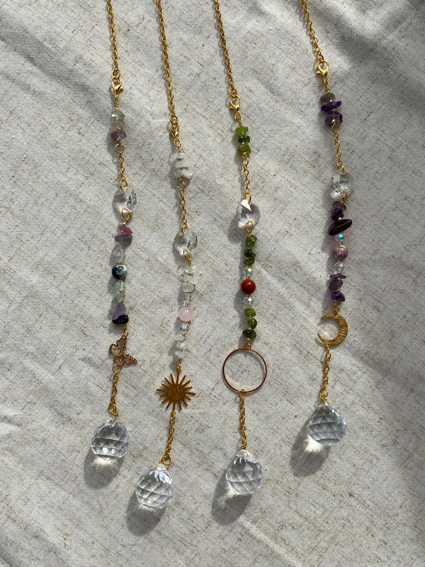 Kit DIY Attrape-Soleil Sylvaë - Fluorite et Agate arbre - Suncatcher Ollasun