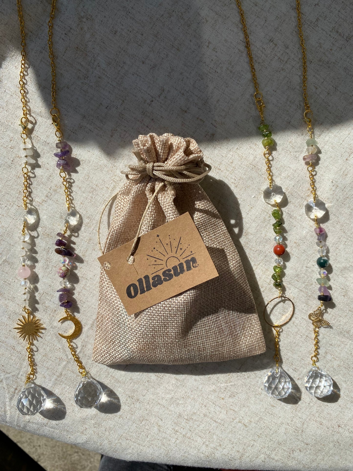 Kit DIY Attrape-Soleil Sylvaë - Fluorite et Agate arbre - Suncatcher Ollasun