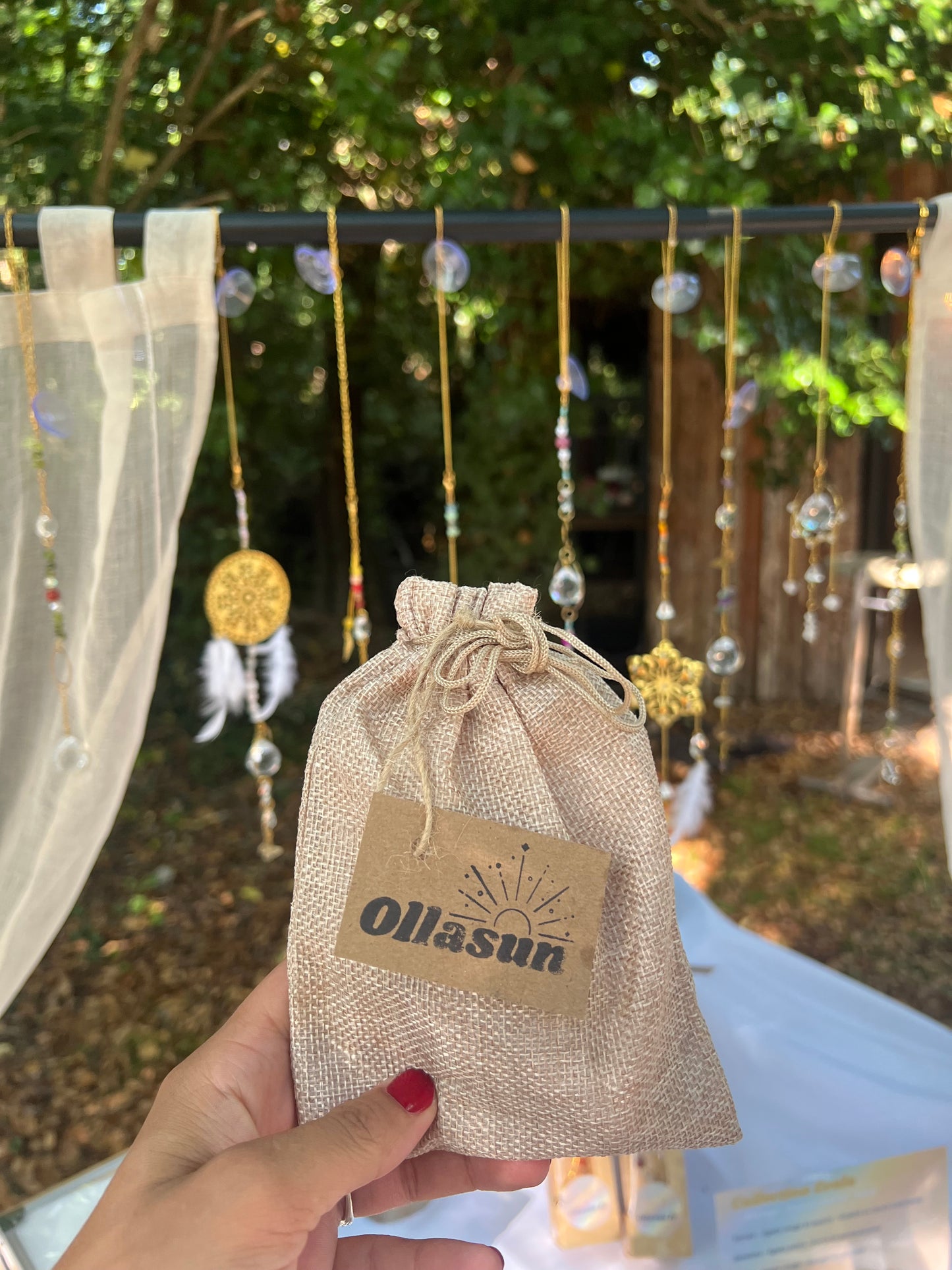 Kit DIY Attrape-Soleil Sylvaë - Fluorite et Agate arbre - Suncatcher Ollasun