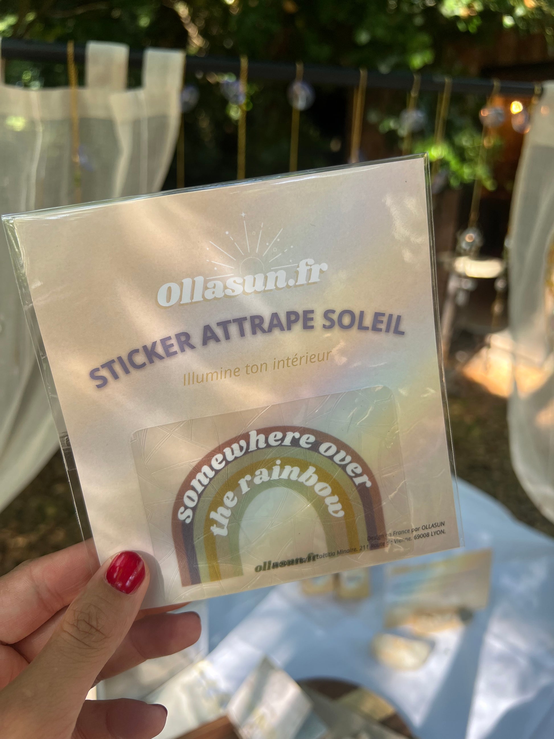 sticker suncatcher attrape soleil ollasun somewhere over the rainbow 
