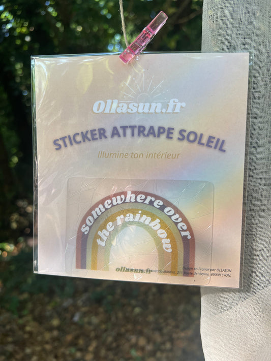 sticker suncatcher attrape soleil ollasun somewhere over the rainbow 